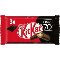 Barritas de chocolate negro 70% KIT KAT, pack 3x41 g