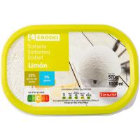 Sorbete de limón EROSKI, tarrina 570 g