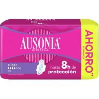 Compresa super con alas AUSONIA, paquete 30 uds.