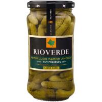 Pepinillos sabor anchoa RIOVERDE, frasco 225 g