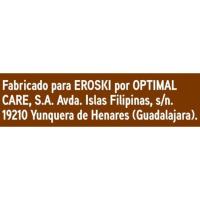 Toallitas wc infantil biodegradable EROSKI, pack 2x60 uds.