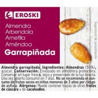 Almendras garrapiñadas EROSKI, tarrina 185 g