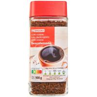 Café soluble descafeinado EROSKI, frasco 100 g