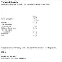 Tomate triturado VERITAS, frasco 550 g