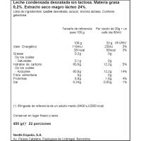 Leche condensada desna. s/ lactosa LA LECHERA, dosificador 450 g