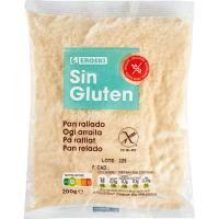 Pan rallado sin gluten EROSKI, paquete 200 g