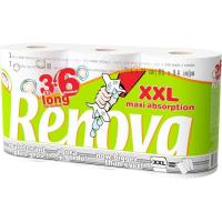 Papel de cocina abs xxl RENOVA, paquete 3=6 rollos