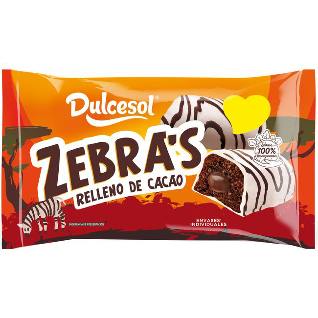 Bombon zebra DULCESOL, paquete 120 g