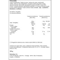 Chocolate negro 85% sin azúcar CARMIÑA, tableta 100 g