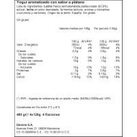 Yogur sabor a plátano DANONE, pack 4x120 g