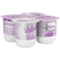 Leche fermentada desnat. natural DANONE VITALINEA, pack 4x120 g