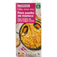 Caldo para paella EROSKI, brik 1 litro