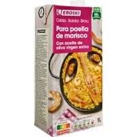 Caldo para paella EROSKI, brik 1 litro