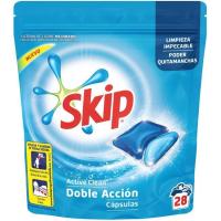 Detergente en cápsulas doble acción SKIP A Clean, bolsa 28 dosis