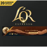 Café Colombia compatible Nespresso L'OR, caja 20 uds