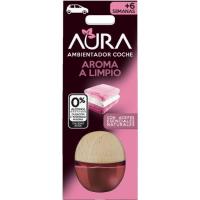 Ambientador coche aroma limpio AURA, pack 1 ud.