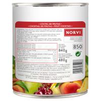 Cóctel 5 frutas NORVI, lata 490 g