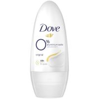 Desodorante para mujer original DOVE 0%, roll on 50 ml