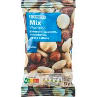 Mix vitamina E sin sal añadida EROSKI, bolsa 75 g