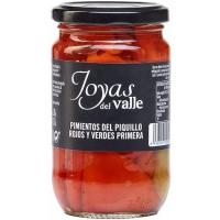 Pimiento de piquillo rojo-verde JOYAS DEL VALLE, frasco 225 g