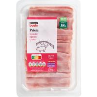 Paleta cocida lonchas finas  EROSKI basic, bandeja 250 g