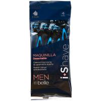 Maquinilla desechable 3 H MEN by belle, paquete 4 uds.