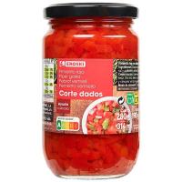 Pimientos dados EROSKI, frasco 190 g