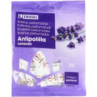 Bolsitas perfumadas antipolillas lavanda EROSKI, paquete 20 uds.