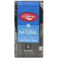 Café molido natural EL GALLEGO, paquete 250 g