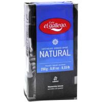 Café molido natural EL GALLEGO, paquete 250 g