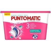 Detergente en cápsulas 3D PUNTO MATIC, caja 18 dosis