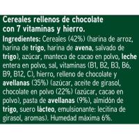 Cereales rellenos de chocolate EROSKI, caja 500 g