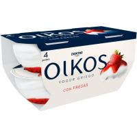 Yogur griego con fresa OIKOS, pack 4x110 g