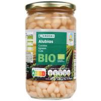 Alubia blanca cocida EROSKI BIO, frasco 400 g