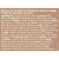 Barritas de cereales con chocolate EROSKI, caja 150 g