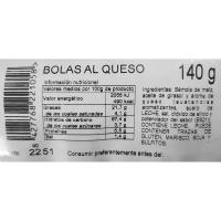 Bolas de queso familiar LA MADRILEÑA, bolsa 140 g