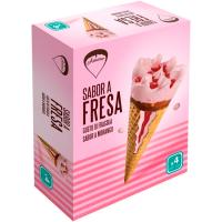 Cono de fresa AMARE, 4 uds, caja 260 g