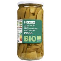 Judía verde plana EROSKI BIO, frasco 350 g