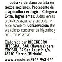 Judía verde plana EROSKI BIO, frasco 350 g