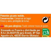 Pimentón picante EROSKI, frasco 47 g