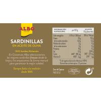 Sardinilla en aceite de oliva ALBO, lata 107 g