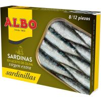 Sardinilla en aceite de oliva virgen extra ALBO, lata 107 g