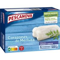 Corazones de merluza sin piel PESCANOVA, caja 500 g