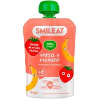 Bolsita de fresa y plátano bio SMILEAT, doypack 100 g