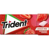 Chicle de fresa sin azúcar Lc TRIDENT, paquete 14 g