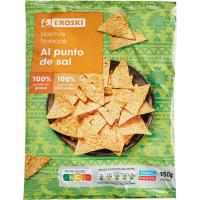 Nachos naturales EROSKI, bolsa 150 g