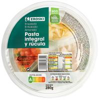 Ensalada de pasta integral y rúcula EROSKI, bowl 280 g