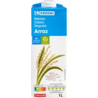 Bebida de arroz EROSKI, brik 1 litro