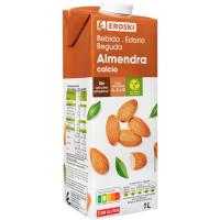 Bebida de almendra con calcio EROSKI, brik 1 litro