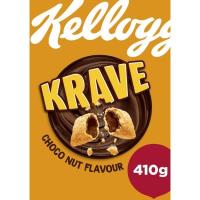 Cereales rellenos de choco, avellana KELLOGG`S KRAVE, caja 410 g